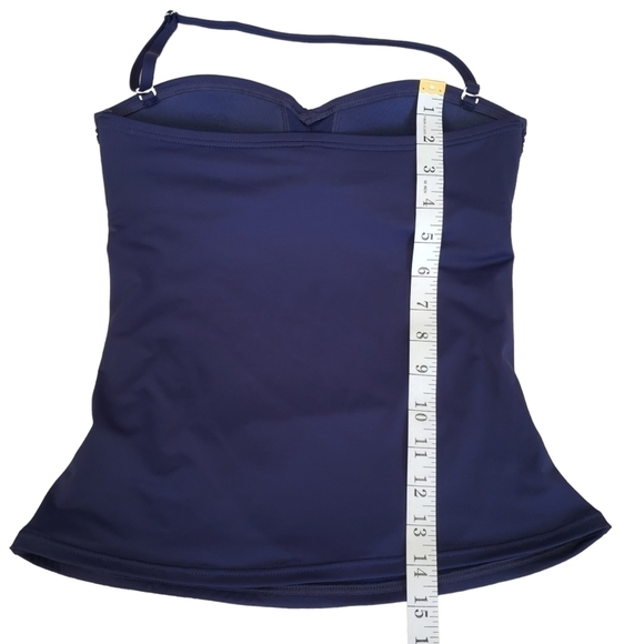 NWT La Vie En Rose Tankini Bandeau Swim Top in Navy Blue - Picture 7 of 8